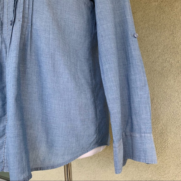 Chicos Cotton Chambray Shirt Top size 4/6 (Chico size 0) - Picture 9 of 12